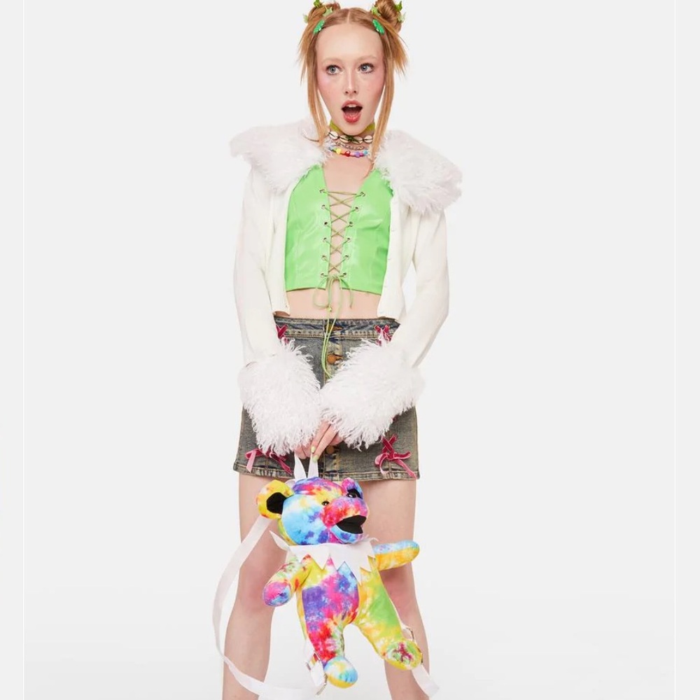 dolls kill green halter top